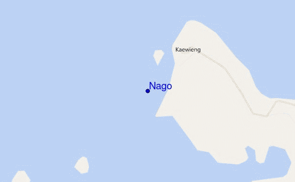 mapa de localização de Nago