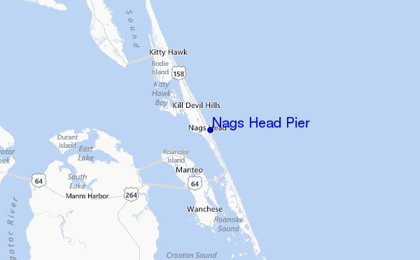 Nags Head Pier Location Map