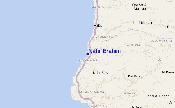 mapa de localização de Nahr Brahim