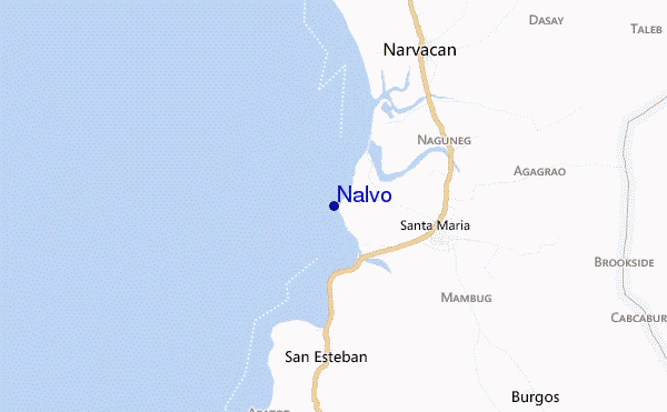 mapa de localização de Nalvo