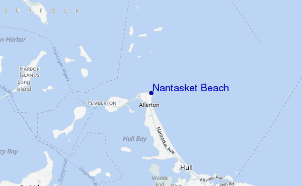 mapa de localização de Nantasket Beach