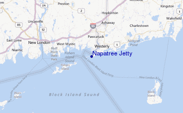 Napatree Jetty Location Map