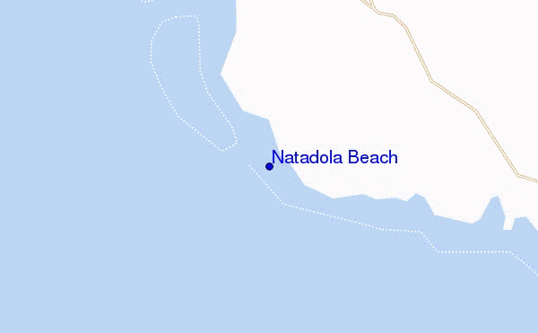 mapa de localização de Natadola Beach