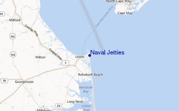 Naval Jetties Location Map