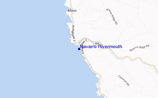 mapa de localização de Navarro Rivermouth