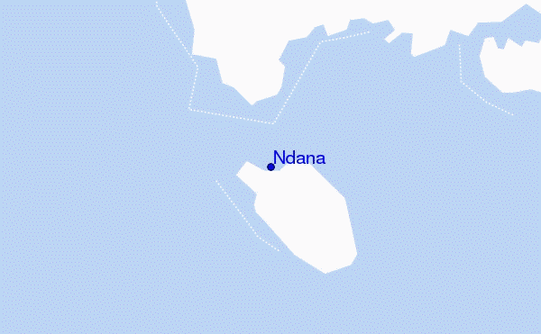mapa de localização de Ndana