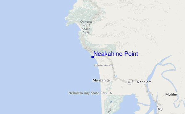 mapa de localização de Neakahine Point