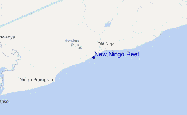 mapa de localização de New Ningo Reef