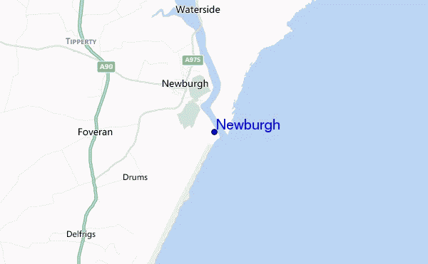 mapa de localização de Newburgh