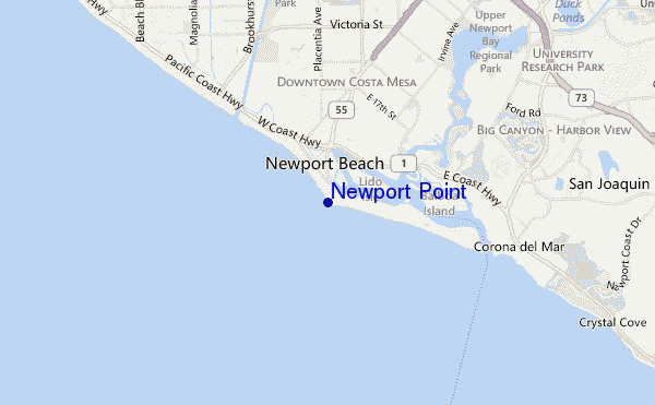 mapa de localização de Newport Point