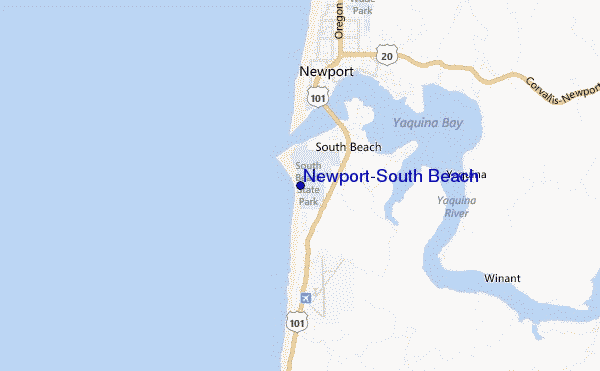 mapa de localização de Newport-South Beach