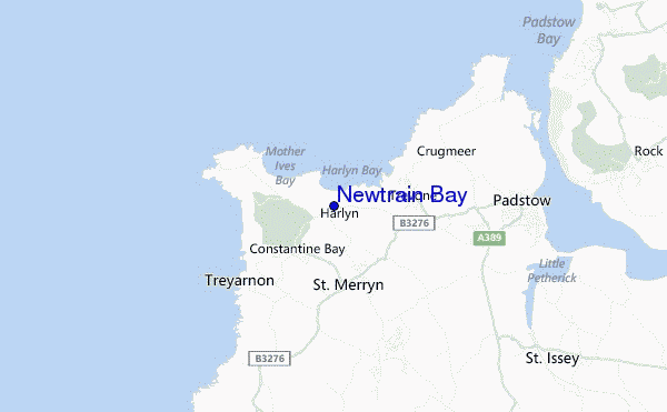 mapa de localização de Newtrain Bay