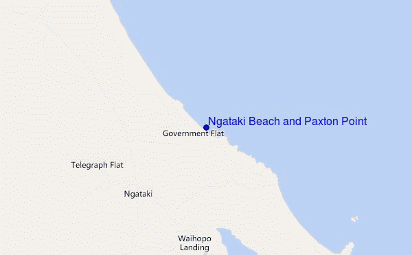 mapa de localização de Ngataki Beach and Paxton Point