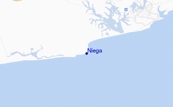 mapa de localização de Niega