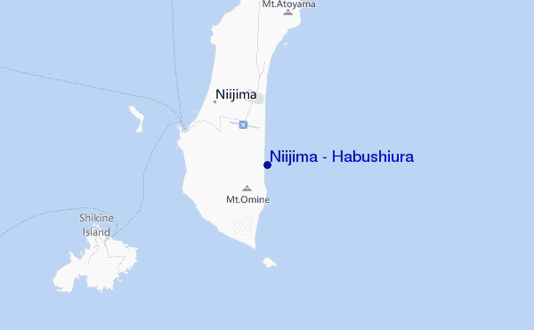 mapa de localização de Niijima - Habushiura
