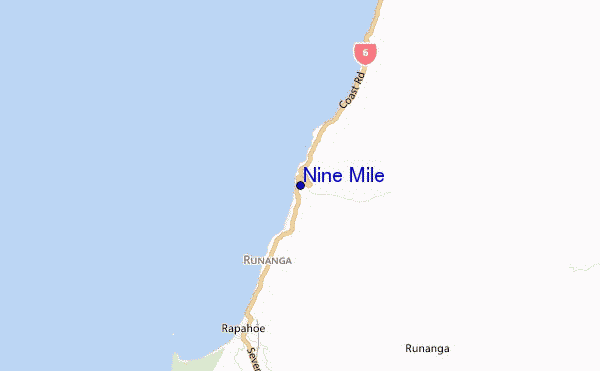 mapa de localização de Nine Mile