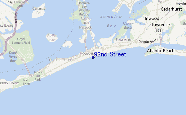 mapa de localização de 92nd Street