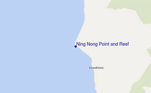 mapa de localização de Ning Nong Point and Reef