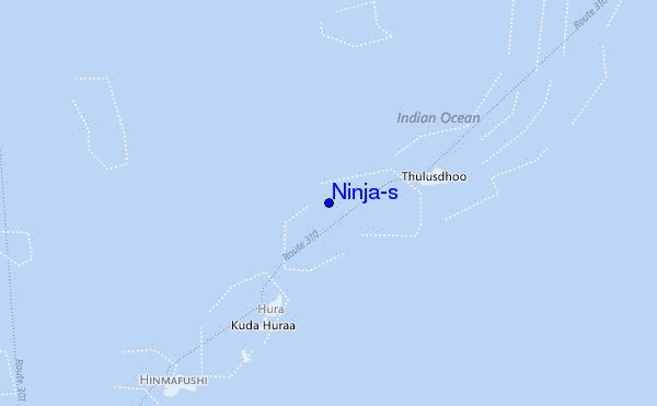 mapa de localização de Ninja's