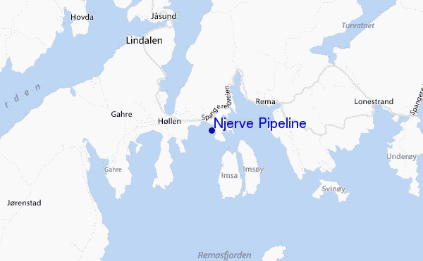 mapa de localização de Njerve Pipeline