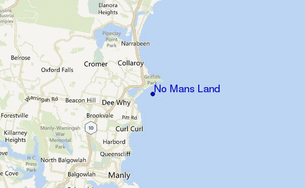 mapa de localização de No Mans Land