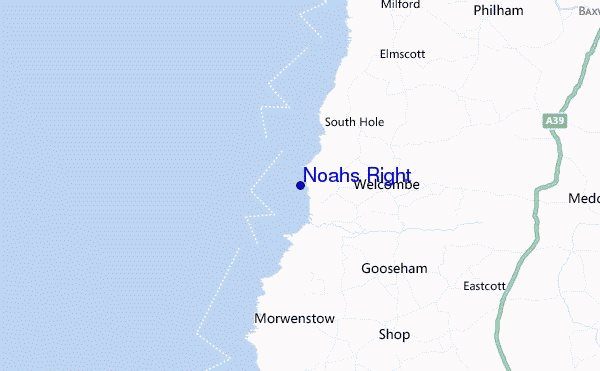 mapa de localização de Noahs Right