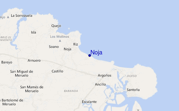 mapa de localização de Noja