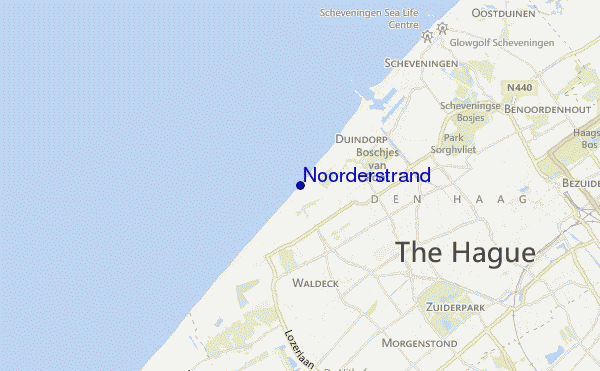 mapa de localização de Noorderstrand