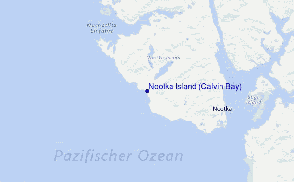 Nootka Island (Calvin Bay) Location Map