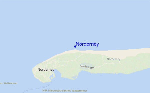 mapa de localização de Norderney