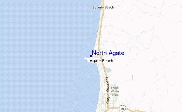 mapa de localização de North Agate