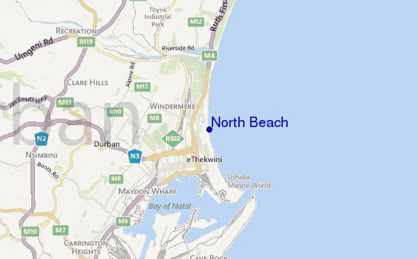 mapa de localização de North Beach