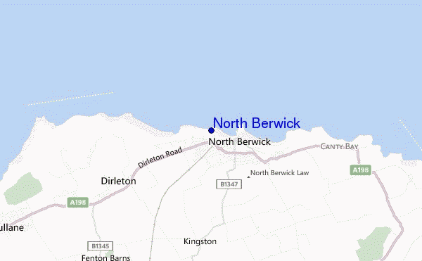 mapa de localização de North Berwick
