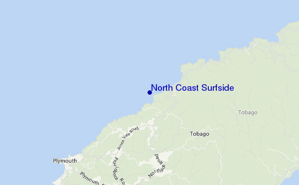 mapa de localização de North Coast Surfside