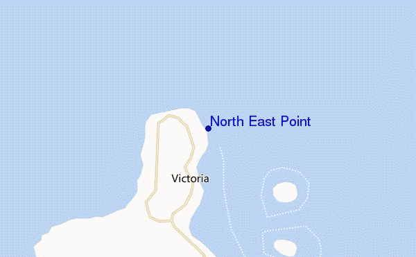 mapa de localização de North East Point