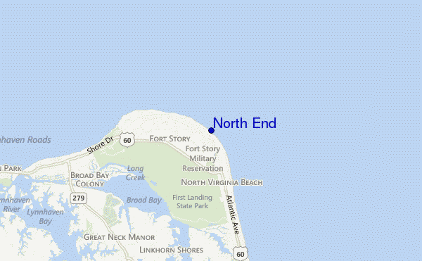 mapa de localização de North End