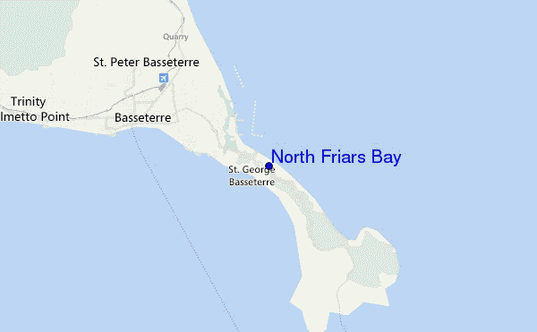 mapa de localização de North Friars Bay