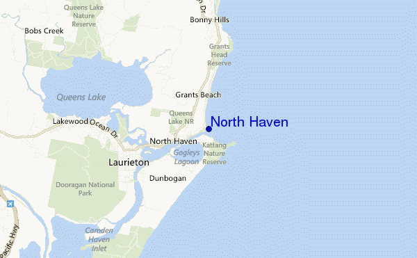 mapa de localização de North Haven