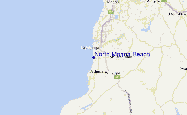 North Moana Beach Location Map