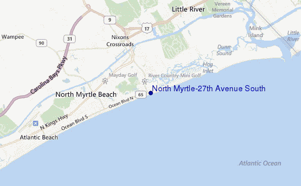 mapa de localização de North Myrtle/27th Avenue South