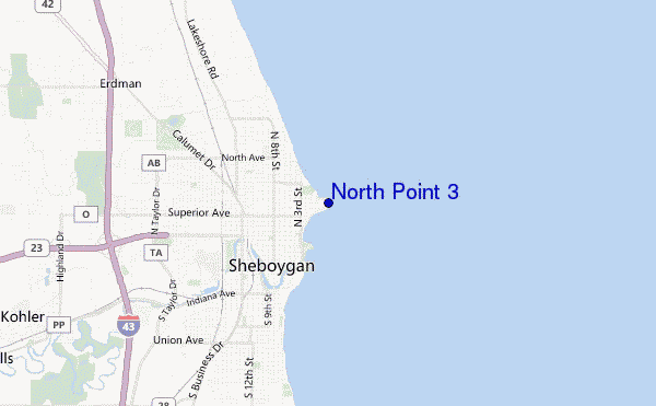 mapa de localização de North Point 3