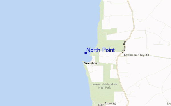 mapa de localização de North Point