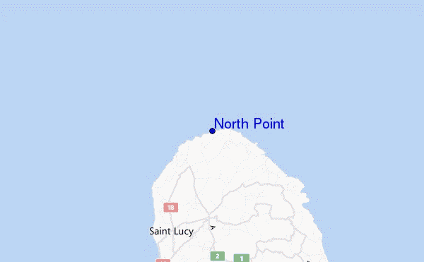 mapa de localização de North Point