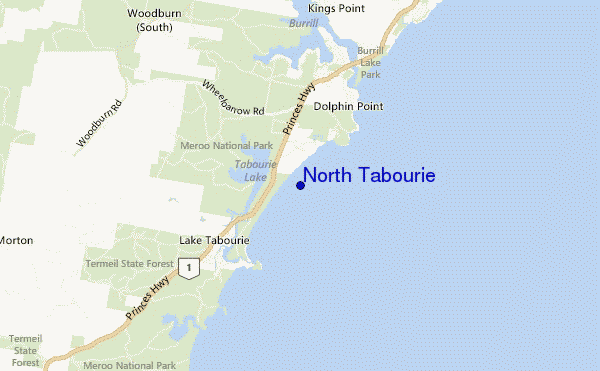 mapa de localização de North Tabourie
