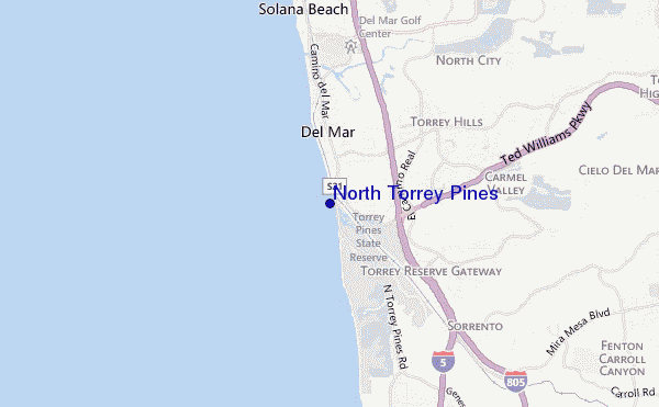 mapa de localização de North Torrey Pines