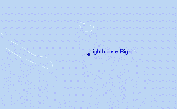 mapa de localização de Lighthouse Right