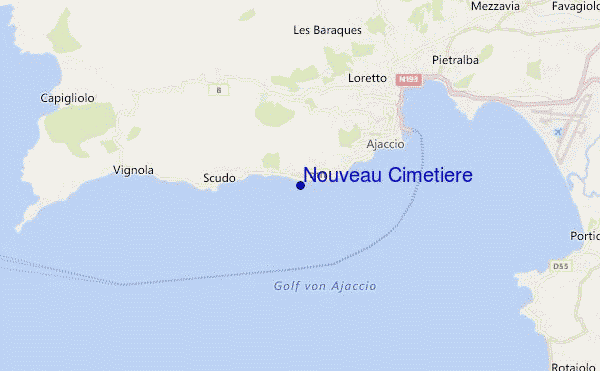 mapa de localização de Nouveau Cimetière