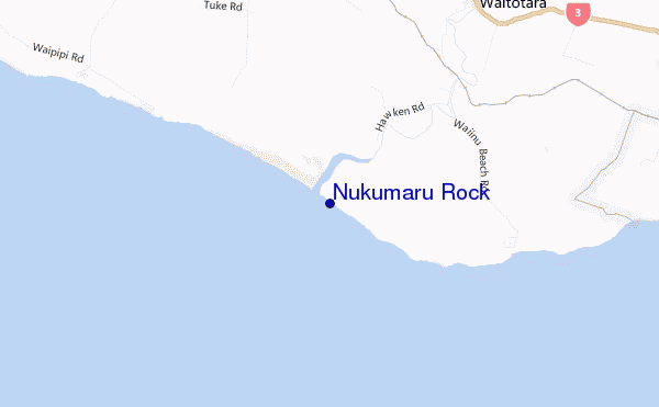 mapa de localização de Nukumaru Rock