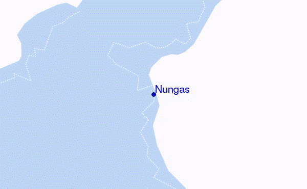 mapa de localização de Nungas