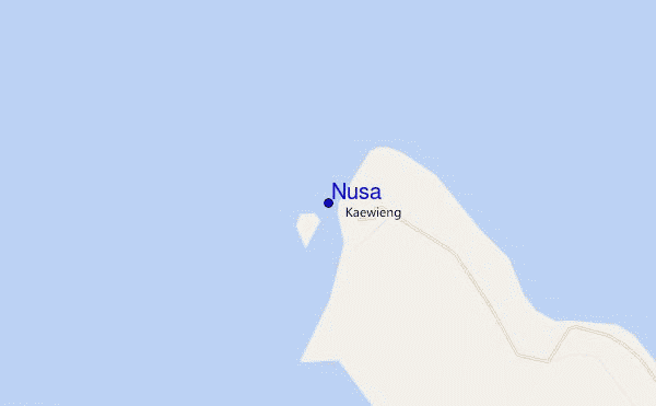 mapa de localização de Nusa